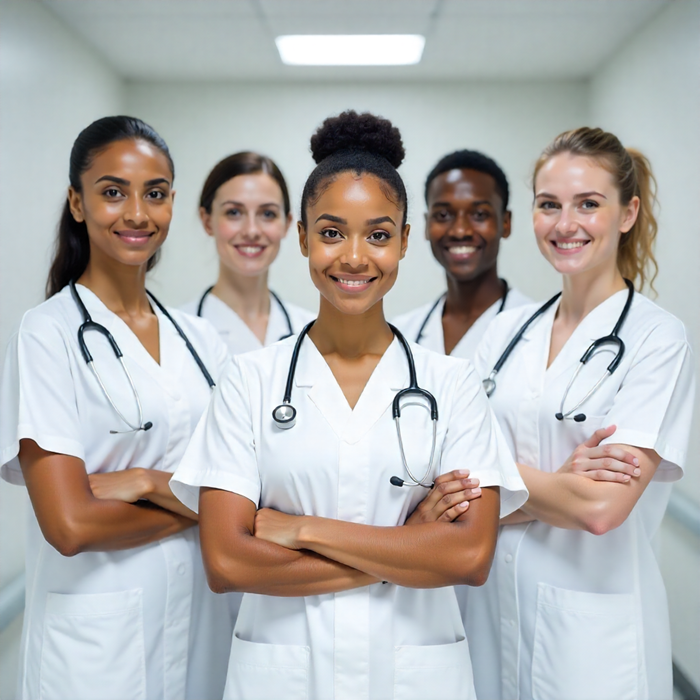 Compassionate caregiver assisting an elderly person